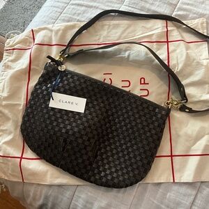 Clare V Mahogany Moyen Messenger